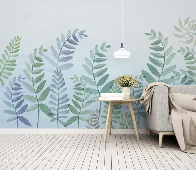 3D Swaying Leaves WC1007 Wall Murals Wallpaper AJ Wallpaper 2