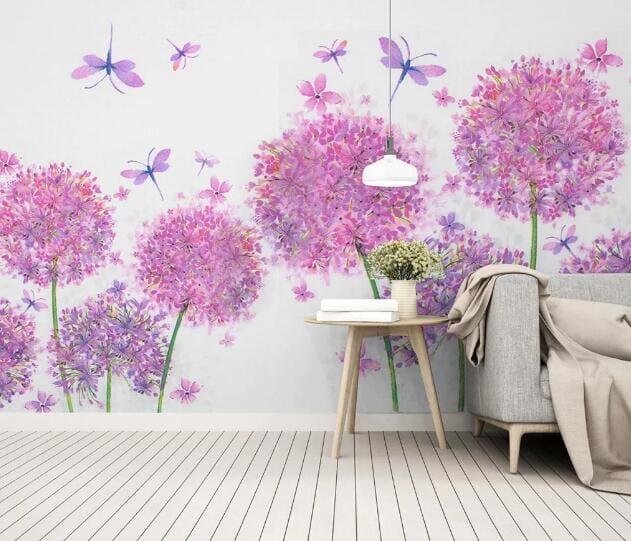 3D Bouquet Butterfly WC986 Wall Murals Wallpaper AJ Wallpaper 2
