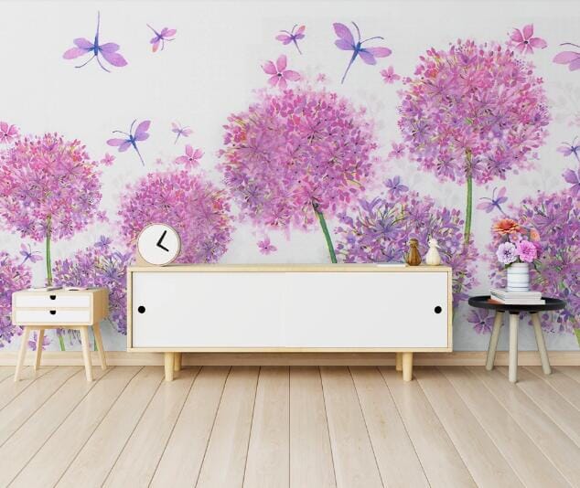 3D Bouquet Butterfly WC986 Wall Murals Wallpaper AJ Wallpaper 2