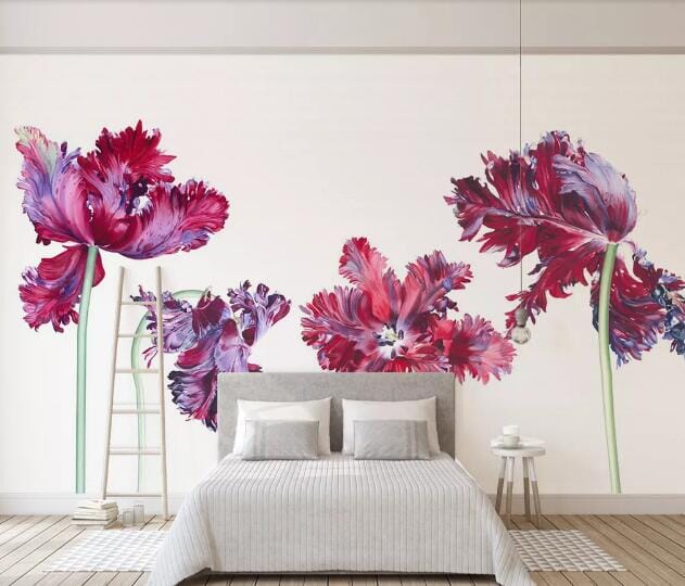 3D Red Flower WC976 Wall Murals Wallpaper AJ Wallpaper 2