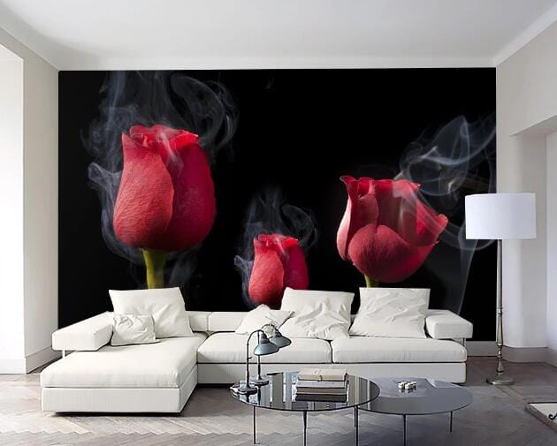 3D Rose Smoke WC252 Wall Murals Wallpaper AJ Wallpaper 2