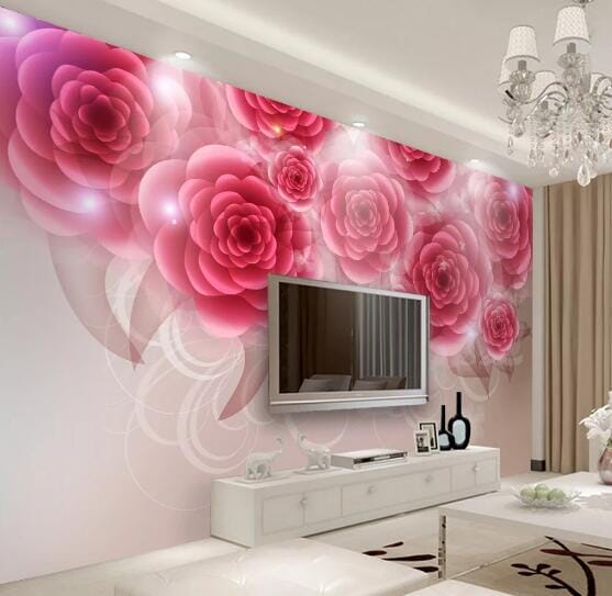 3D Beautiful Rose WC242 Wall Murals Wallpaper AJ Wallpaper 2