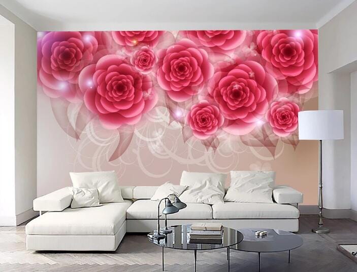 3D Beautiful Rose WC242 Wall Murals Wallpaper AJ Wallpaper 2