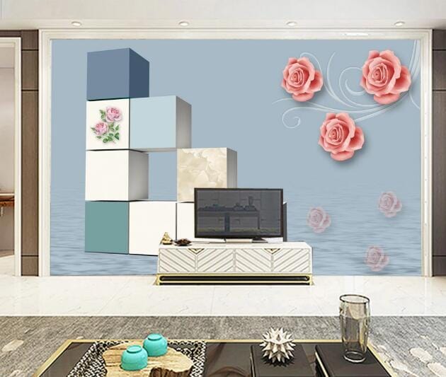 3D Rose Decoration WC1021 Wall Murals Wallpaper AJ Wallpaper 2