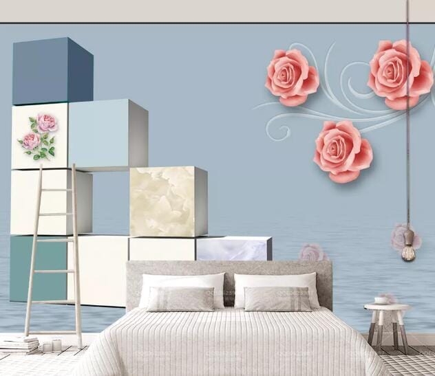 3D Rose Decoration WC1021 Wall Murals Wallpaper AJ Wallpaper 2