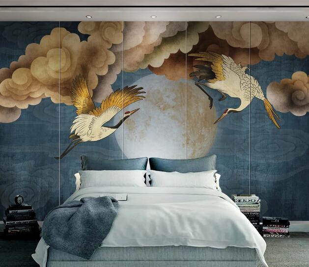 3D Cloud Crane WC2546 Wall Murals