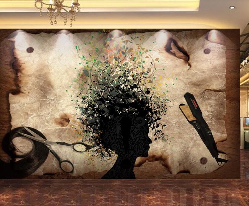 3D Curly Girl 1585 Wall Murals Wallpaper AJ Wallpaper 2