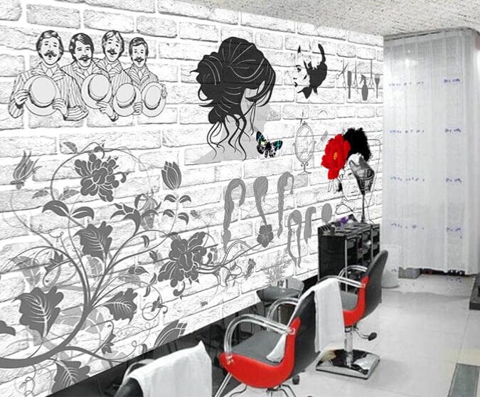 3D Barbershop 1536 Wall Murals Wallpaper AJ Wallpaper 2