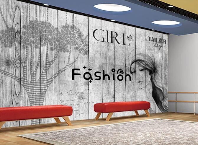 3D Girl Tree 1602 Wall Murals Wallpaper AJ Wallpaper 2