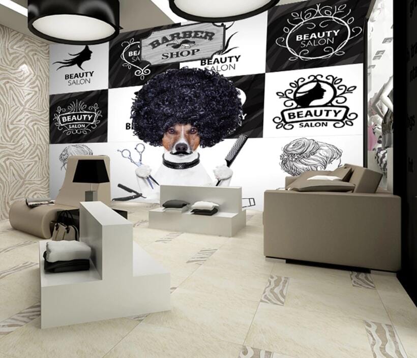 3D Cute Poodle 1534 Wall Murals Wallpaper AJ Wallpaper 2