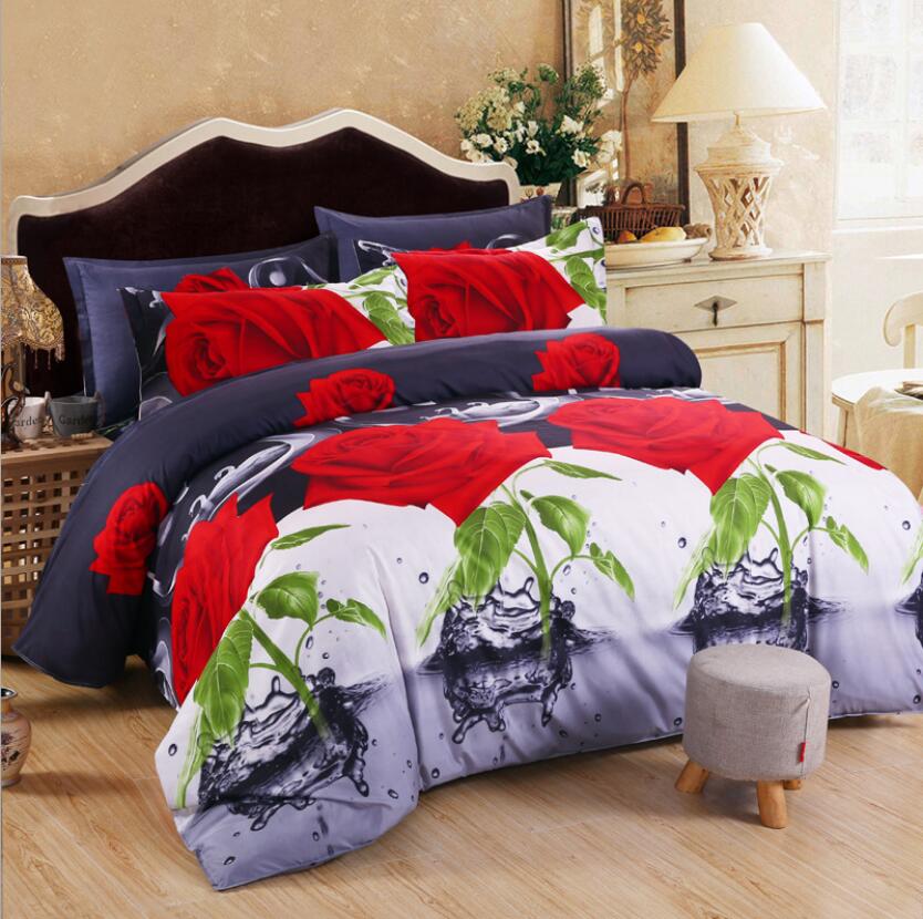 3D Rose Flower 1152 Bed Pillowcases Quilt