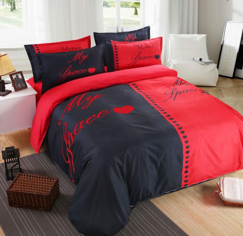 3D Black Red 1024 Bed Pillowcases Quilt