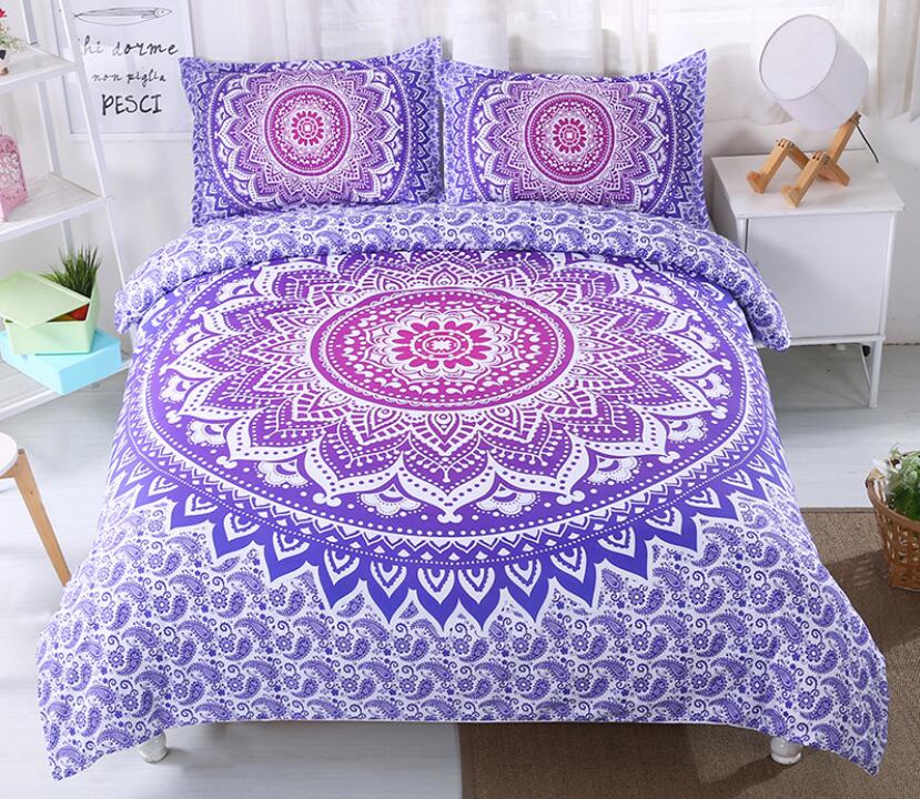 3D Purple Gradient 6078 Bed Pillowcases Quilt