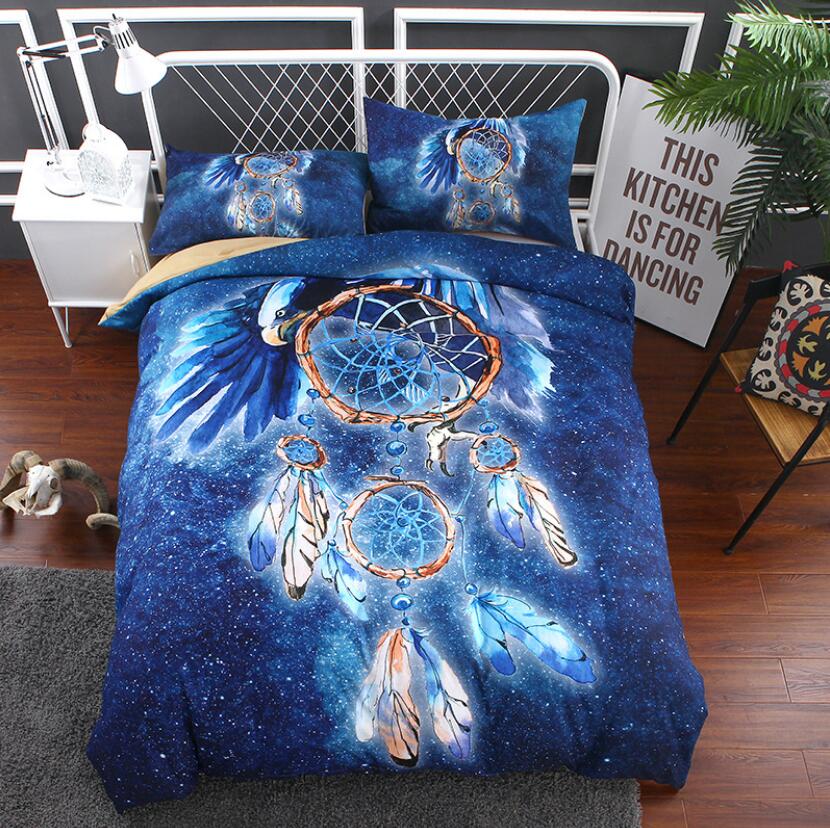 3D Navy Blue Dreamcatcher 1092 Bed Pillowcases Quilt
