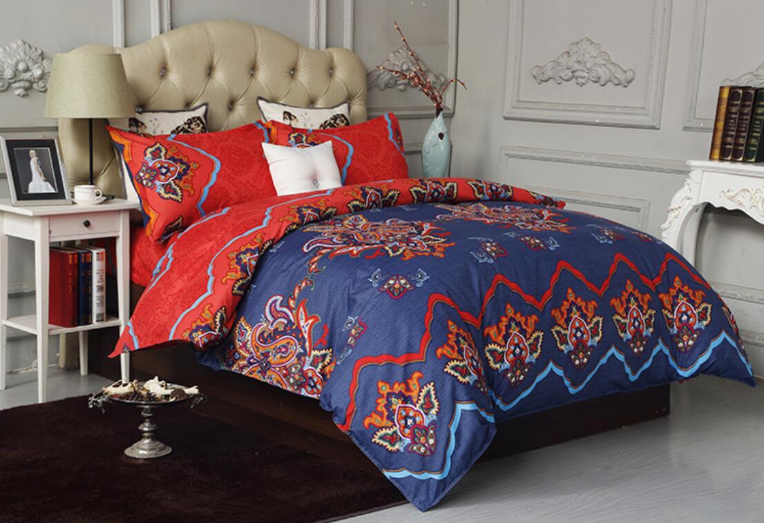 3D Dark Blue Pattern 6058 Bed Pillowcases Quilt