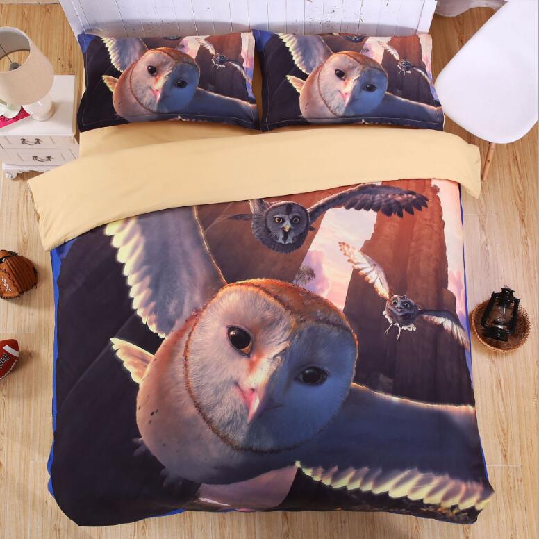 3D Owl 1189 Bed Pillowcases Quilt