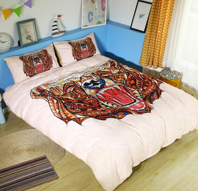 3D Bear 1045 Bed Pillowcases Quilt