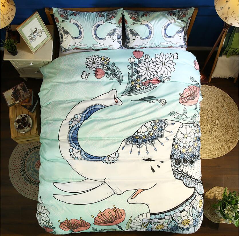 3D Garden Elephant 1098 Bed Pillowcases Quilt