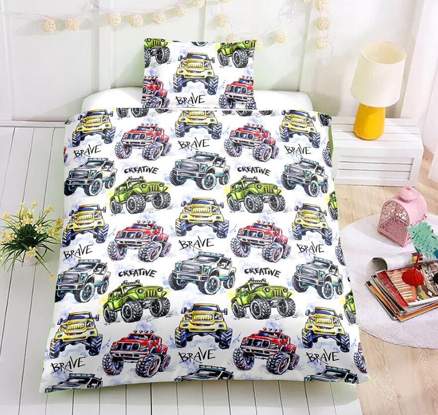3D Many Cars 6004 Bed Pillowcases Quilt