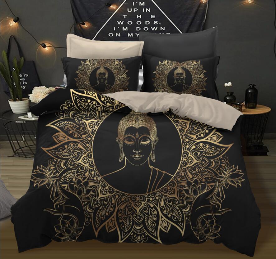 3D Buddha Flower 1019 Bed Pillowcases Quilt