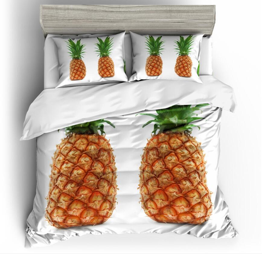 3D Two Pineapples 1180 Bed Pillowcases Quilt