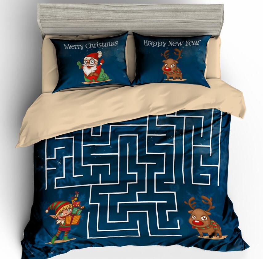 3D Christmas Maze 6016 Bed Pillowcases Quilt