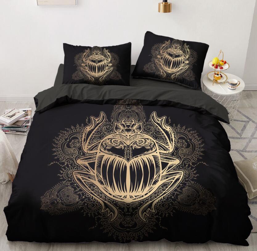 3D Gold Beetle 5557 Bed Pillowcases Quilt