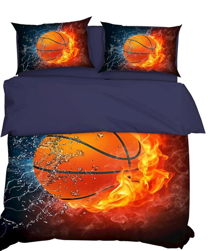 3D Basketball Fire 9062 Bed Pillowcases Quilt
