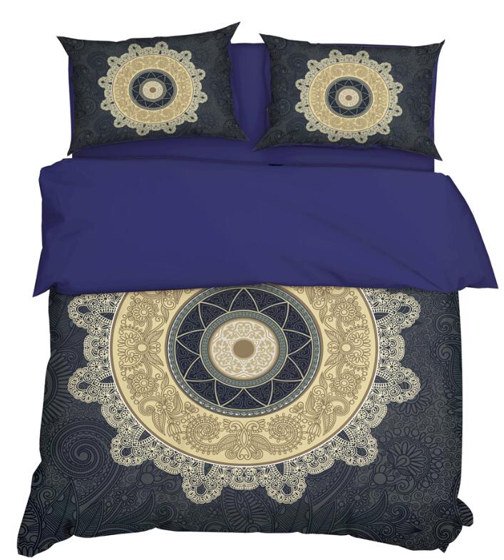 3D Black Circle Pattern Totem 11161 Bed Pillowcases Quilt