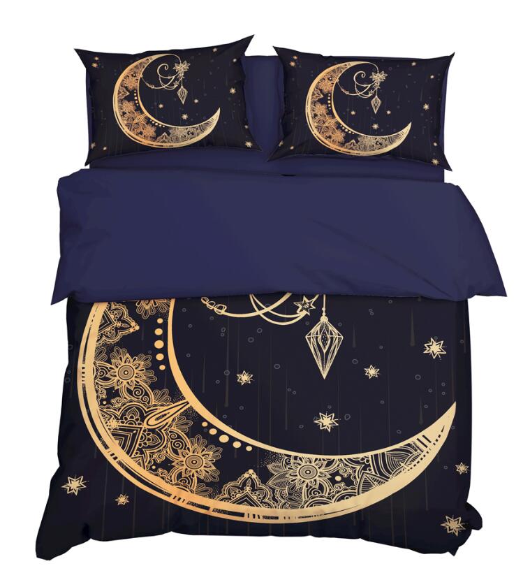 3D Moon Star Totem 11170 Bed Pillowcases Quilt