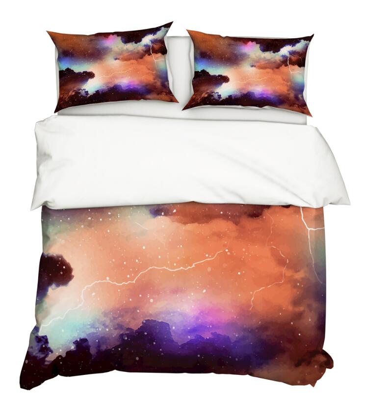3D Cloud Mountain Star Point 11115 Bed Pillowcases Quilt