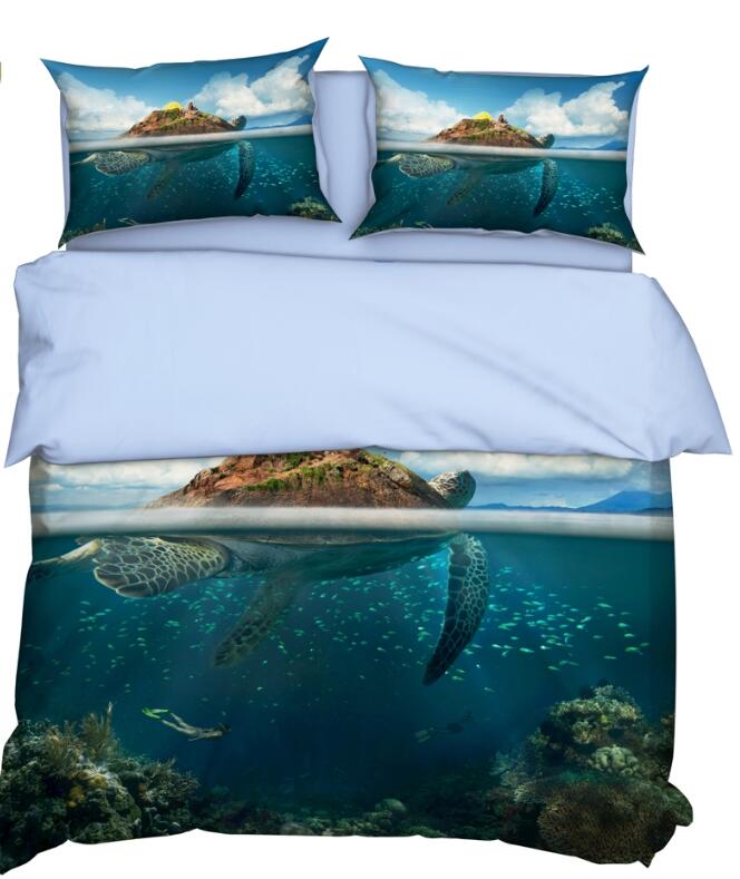 3D Sea Turtle Reef 9937 Bed Pillowcases Quilt