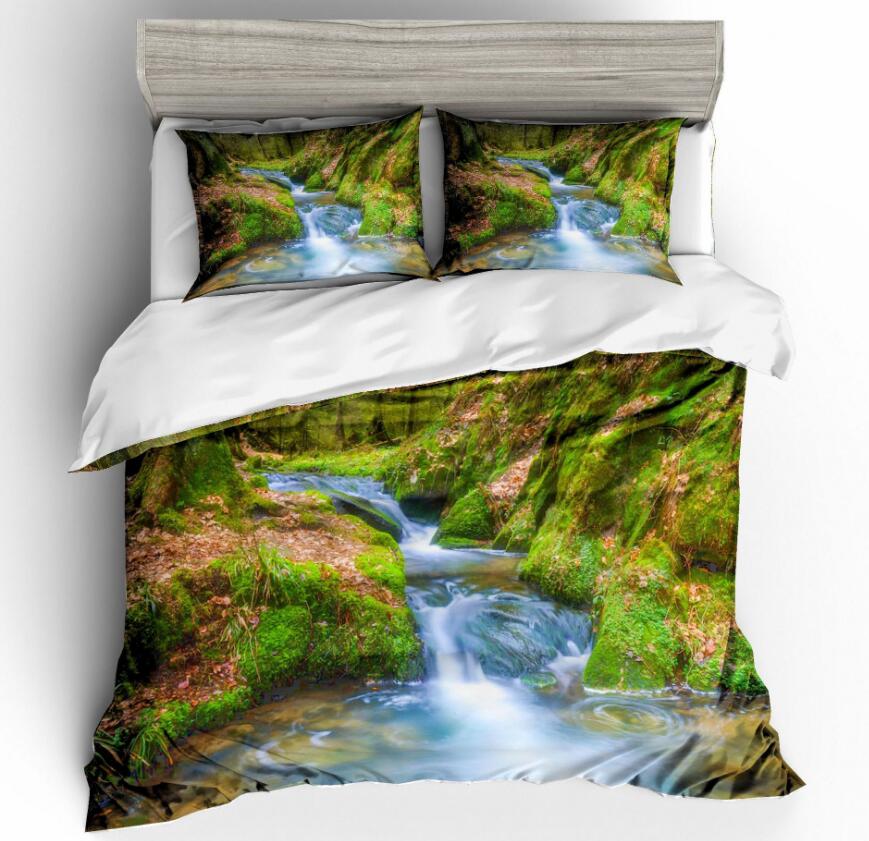 3D Stone Creek 6092 Bed Pillowcases Quilt