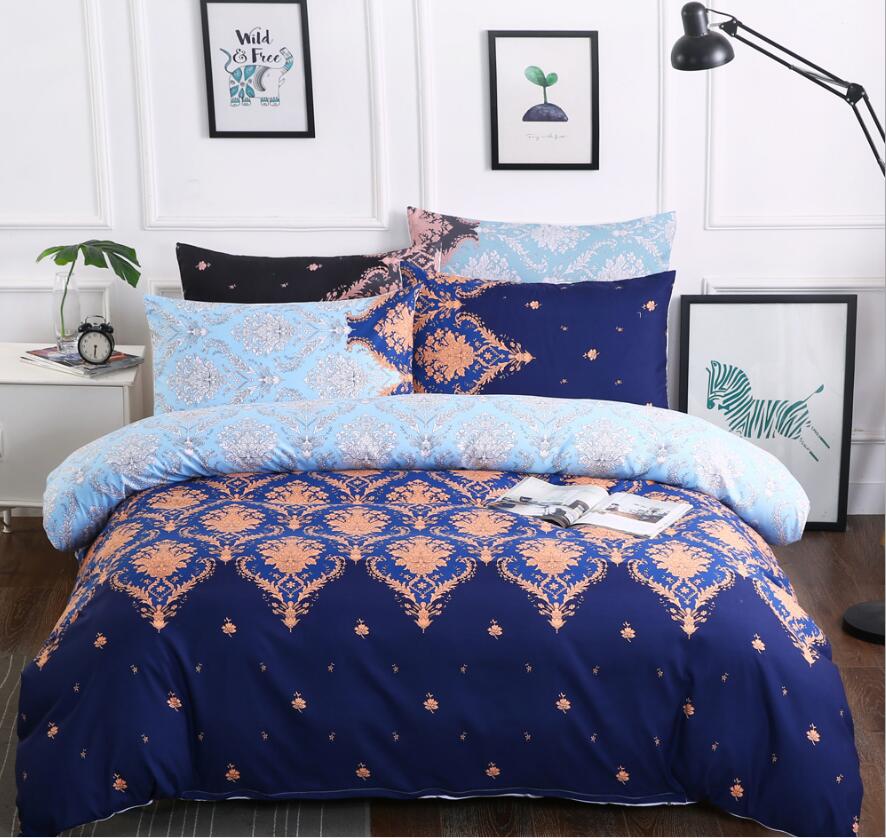3D Navy Pattern 6097 Bed Pillowcases Quilt
