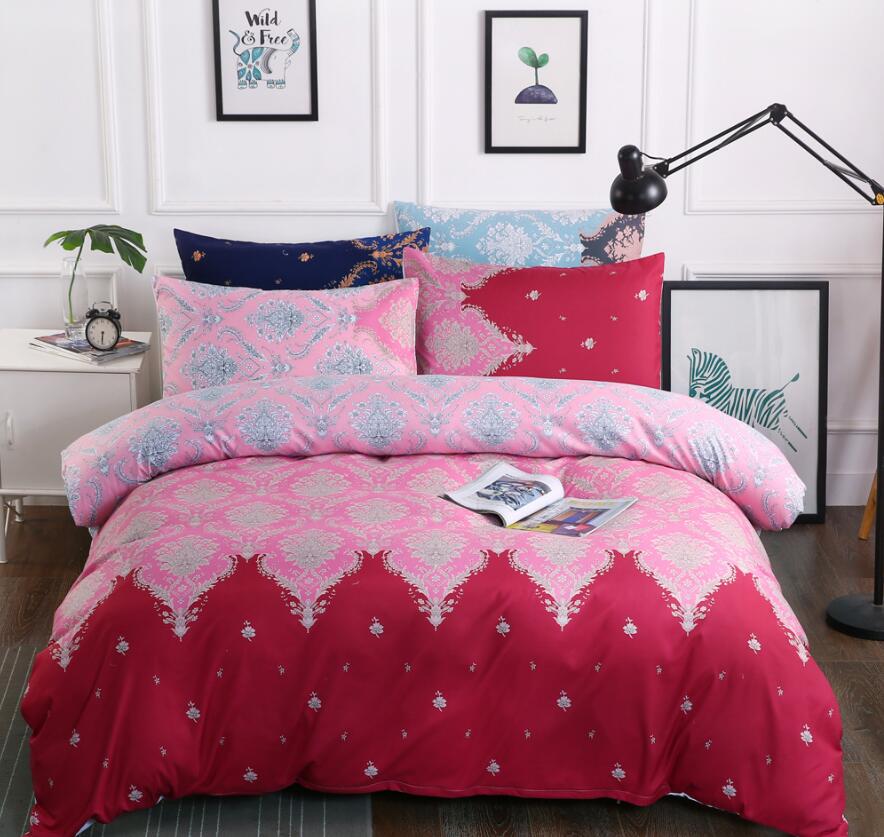 3D Red Pink 6122 Bed Pillowcases Quilt