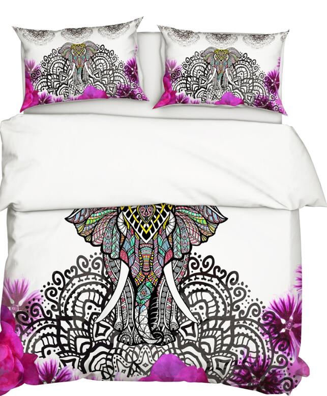 3D Elephant Totem 9917 Bed Pillowcases Quilt