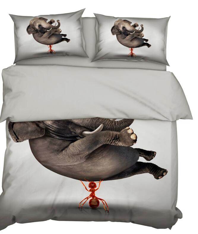 3D Ants Carry Elephant 9927 Bed Pillowcases Quilt