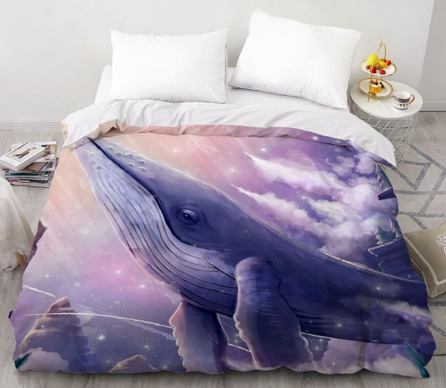 3D Whale Cloud 99186 Bed Pillowcases Quilt