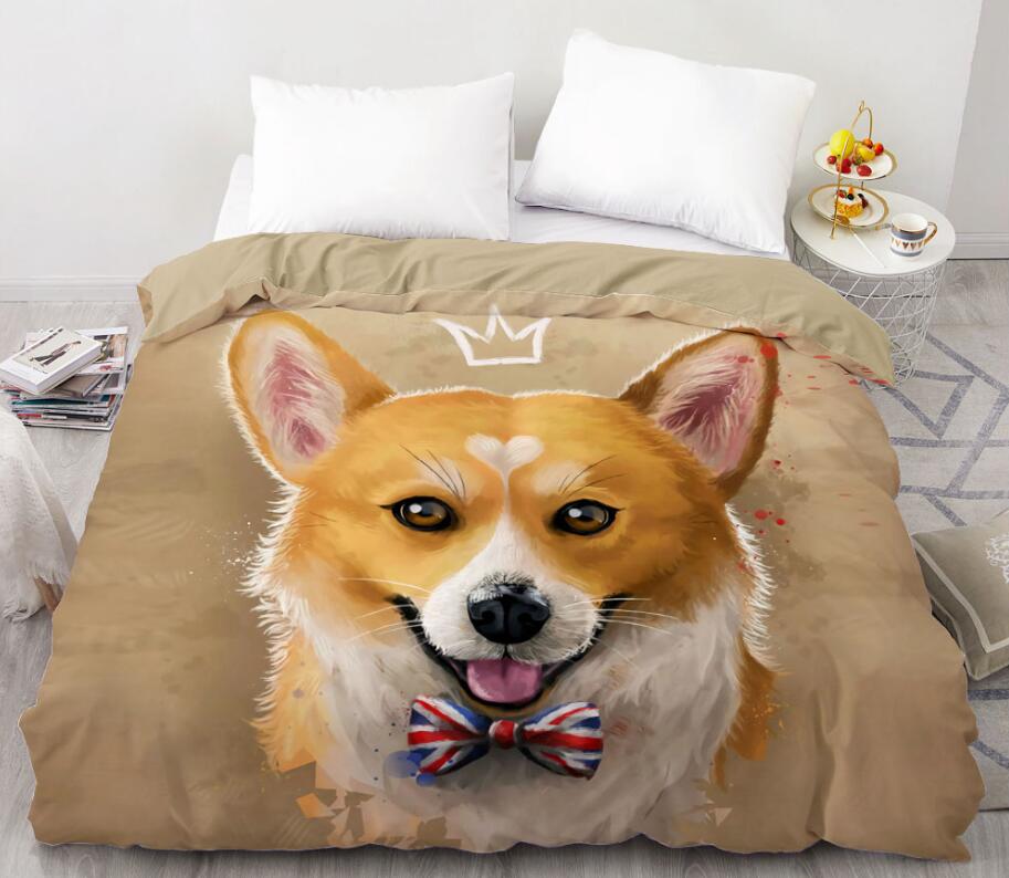 3D Corgi Dog 99191 Bed Pillowcases Quilt