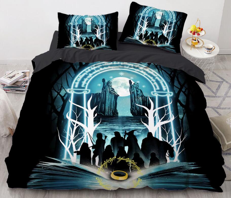 3D Moon Mountain Gorge 8886 Bed Pillowcases Quilt