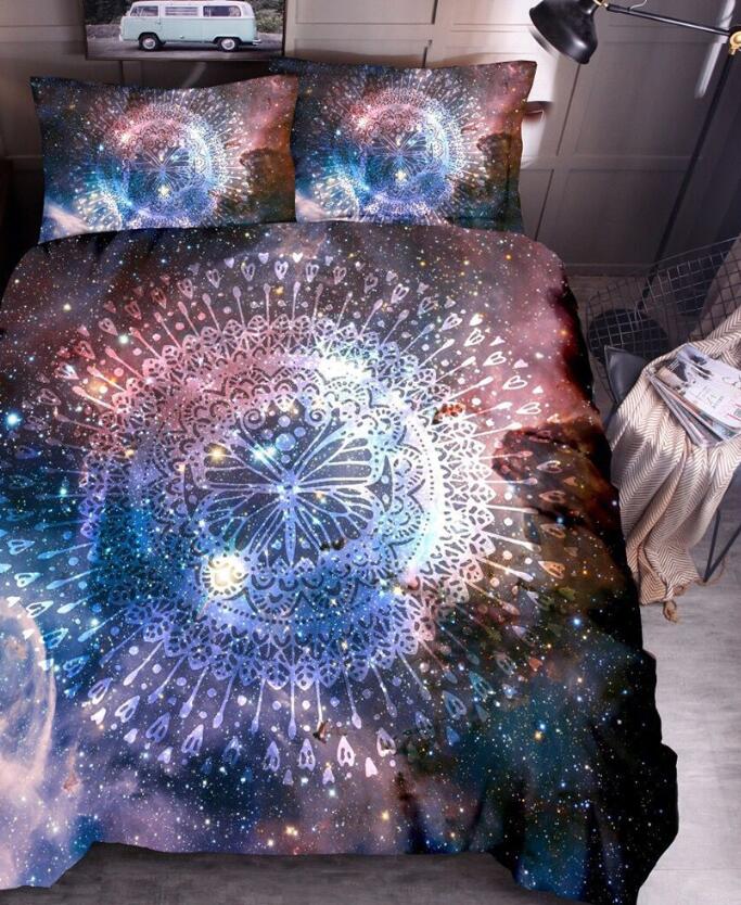 3D Starry Sky White Lines 9075 Bed Pillowcases Quilt