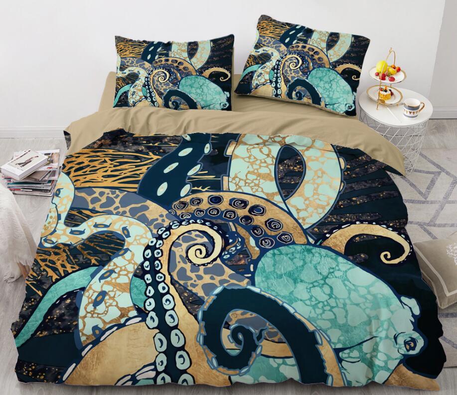 3D Octopus Tentacles 8877 Bed Pillowcases Quilt