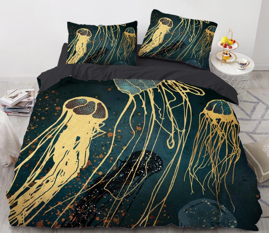 3D Jellyfish 8880 Bed Pillowcases Quilt