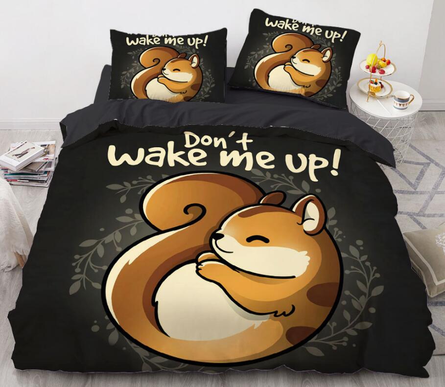 3D Cartoons Squirrel 8818 Bed Pillowcases Quilt
