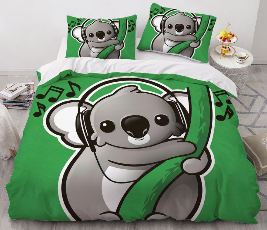 3D Cartoons Koala 8826 Bed Pillowcases Quilt