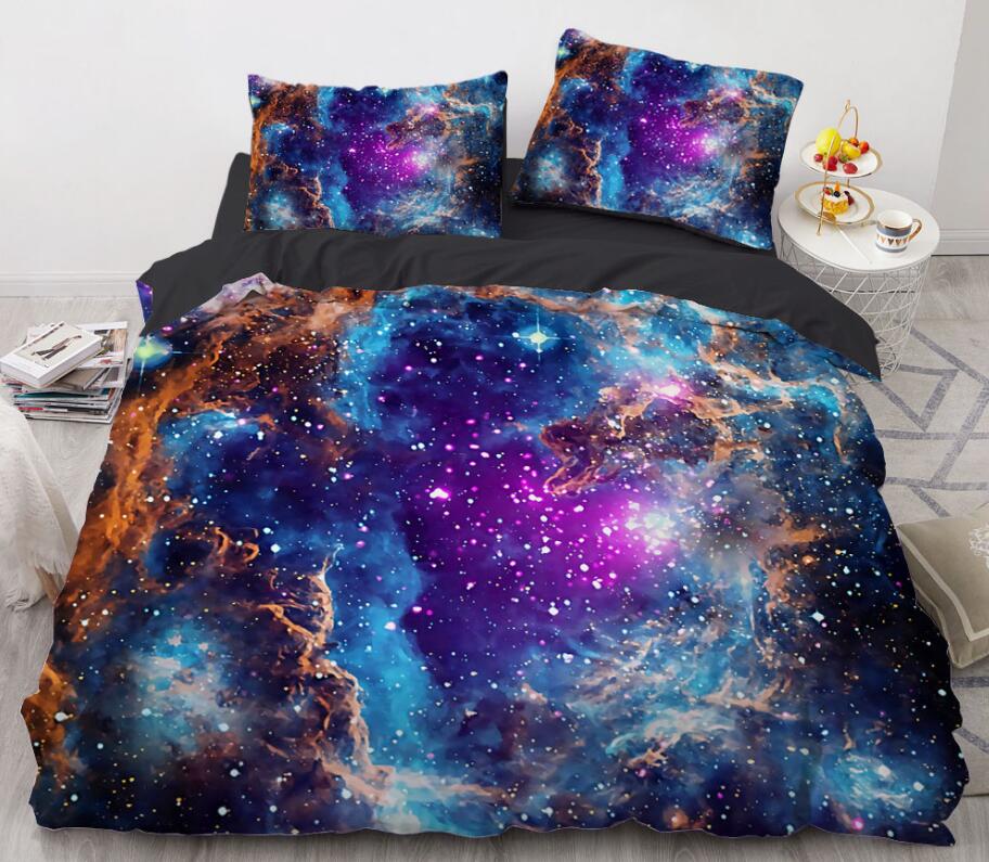 3D Starry Sky Galaxy 8872 Bed Pillowcases Quilt