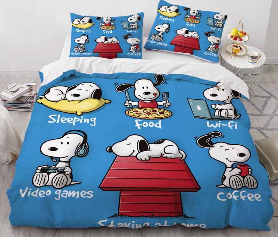 3D Cartoons Snoop Dog 8833 Bed Pillowcases Quilt