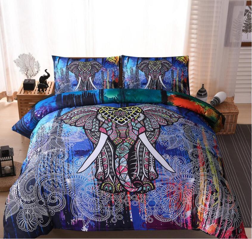 3D Elephant Totem Pattern 9959 Bed Pillowcases Quilt
