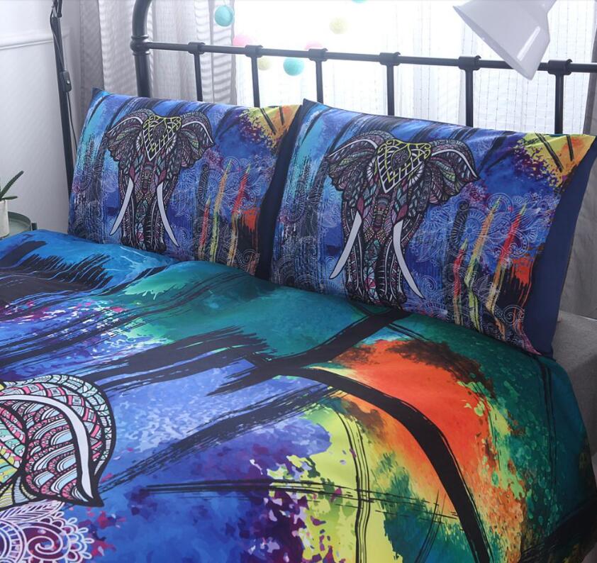 3D Elephant Totem Pattern 9959 Bed Pillowcases Quilt
