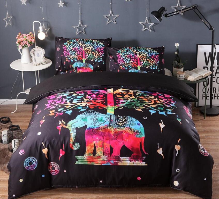 3D Color Elephant Tree 99128 Bed Pillowcases Quilt